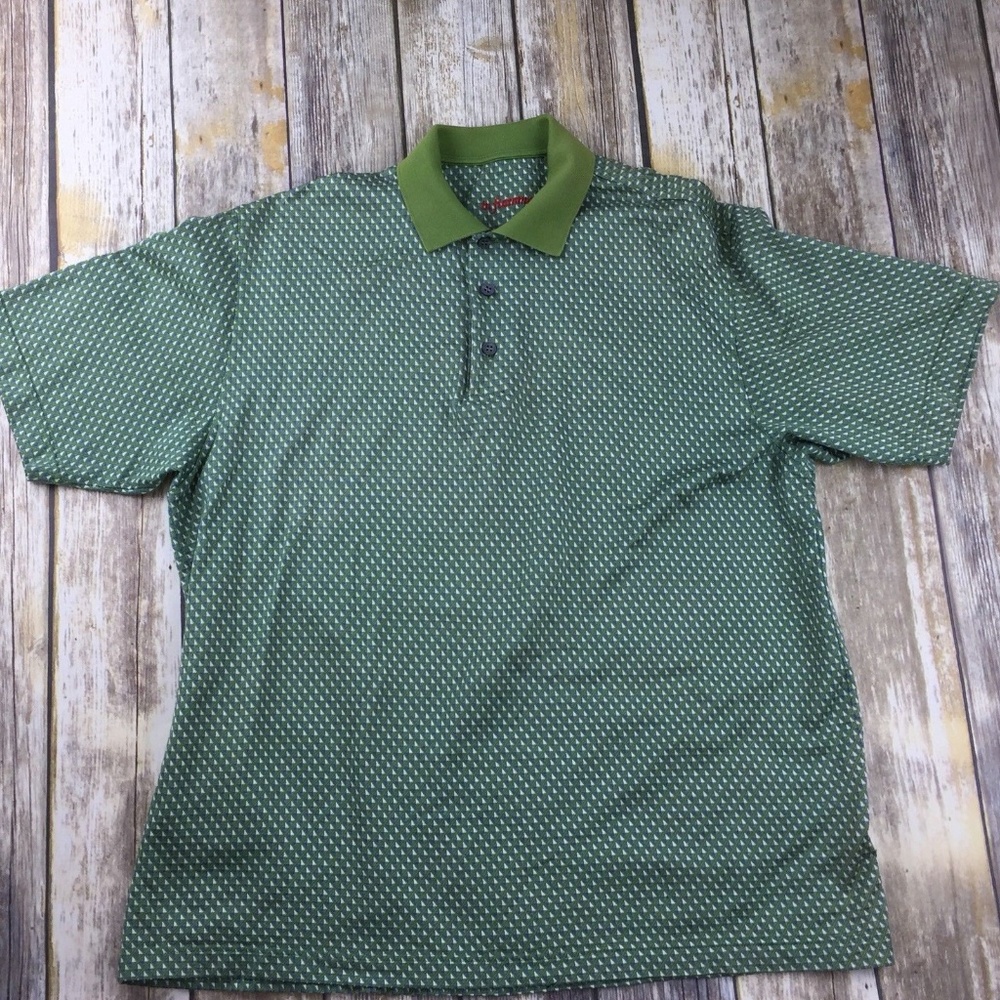 In Fiamme Green Polo Golf Shirt Size XL